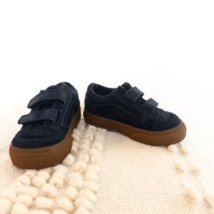Toddler dark blue and tan Vans